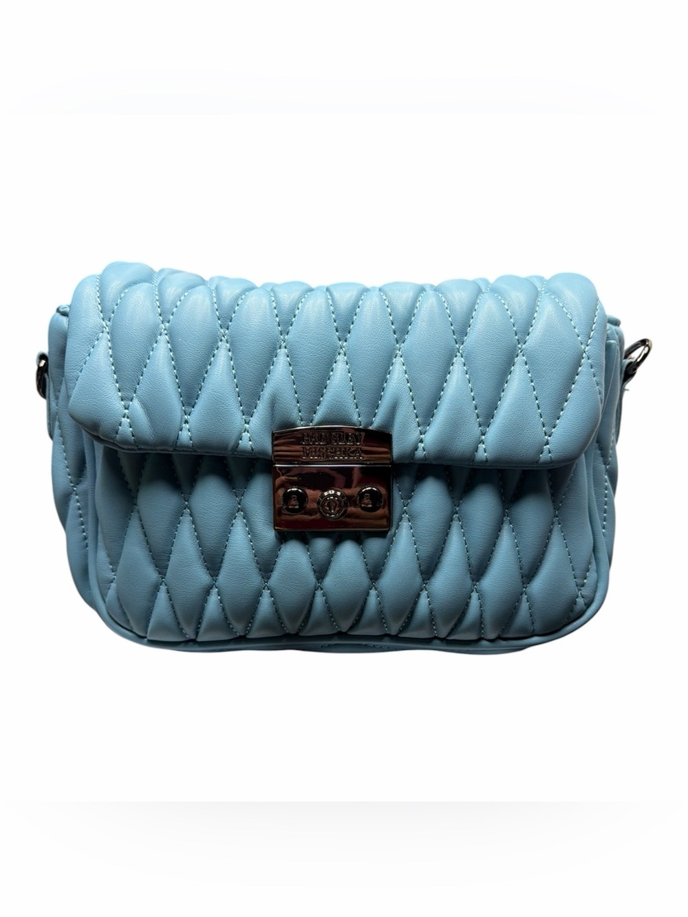 Badgley Mischka Blue Mini Quilted Messenger Bag NWT MSRP $149
